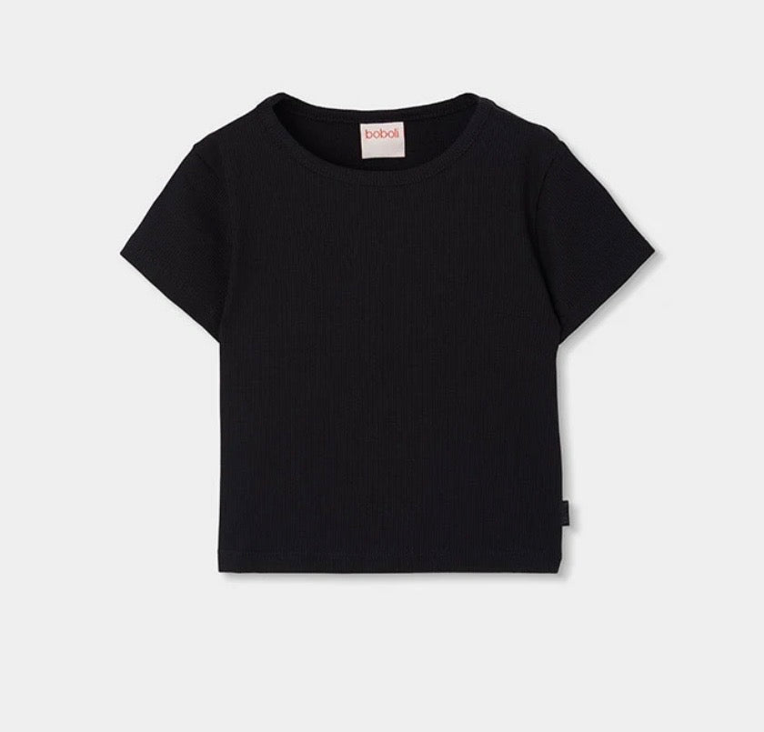 Camiseta negra algodón
