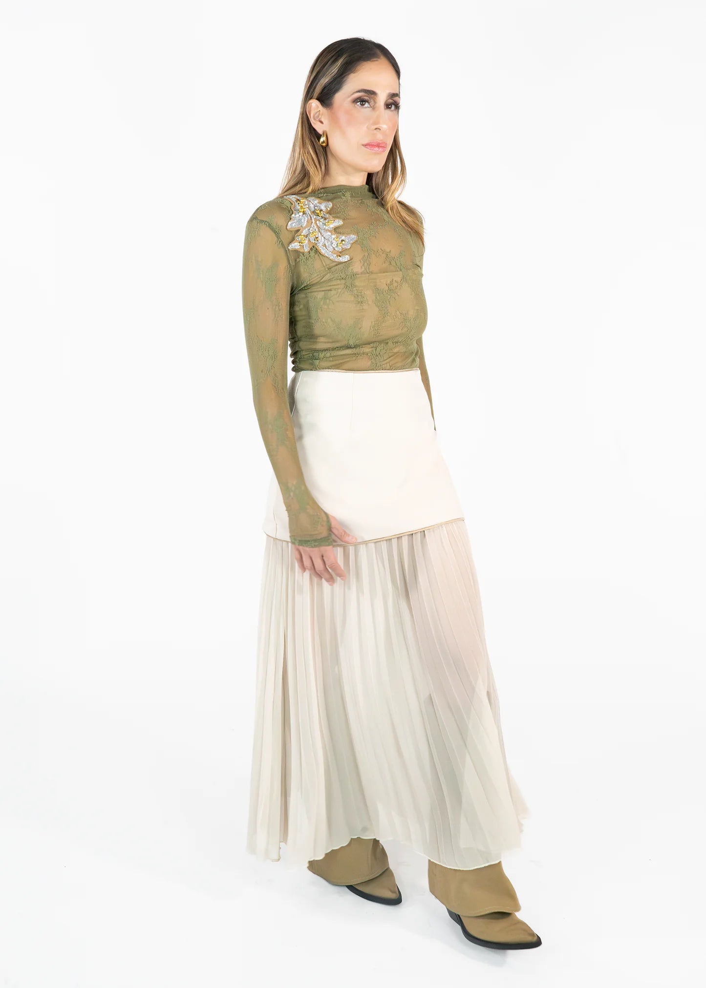 Blusa mesh verde
