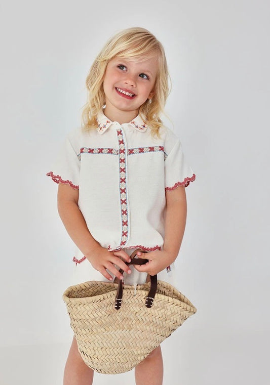 Conjunto tejido blanco