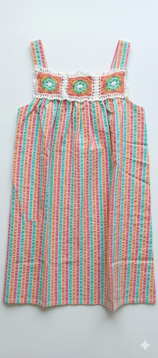 Vestido rayas multicolor 9805