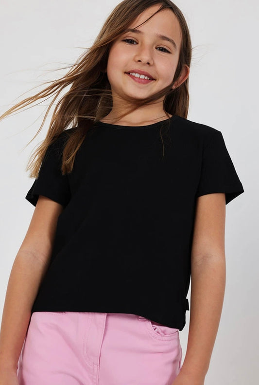 Camiseta negra algodón