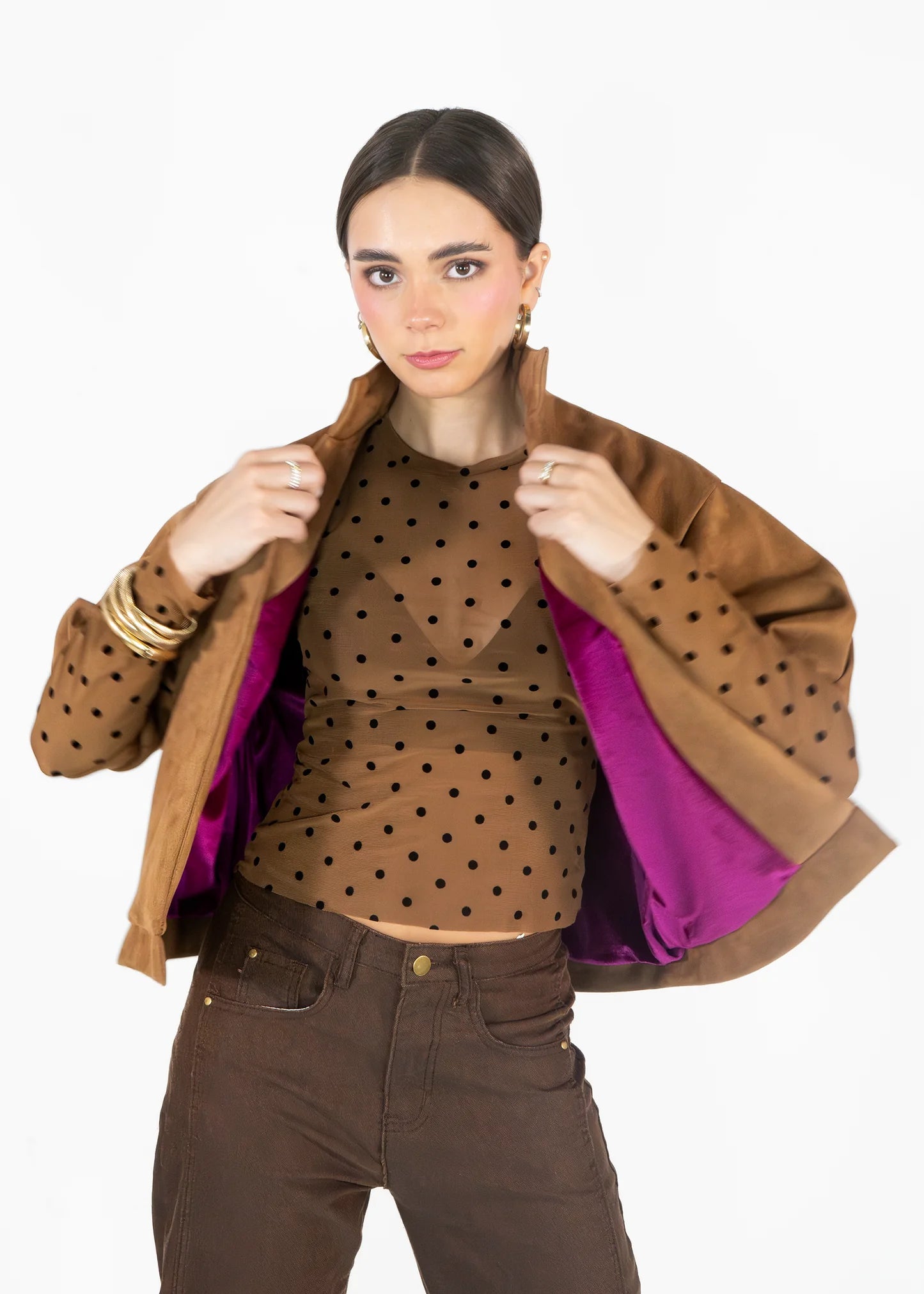 Chaqueta Bomber cafe