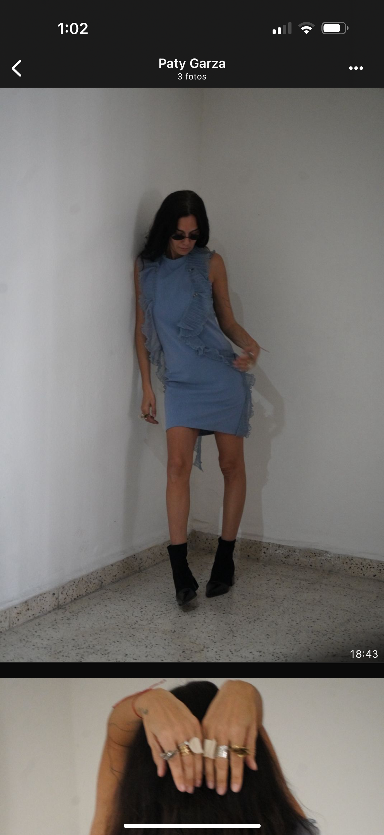 VESTIDO BLUE CRISTALES