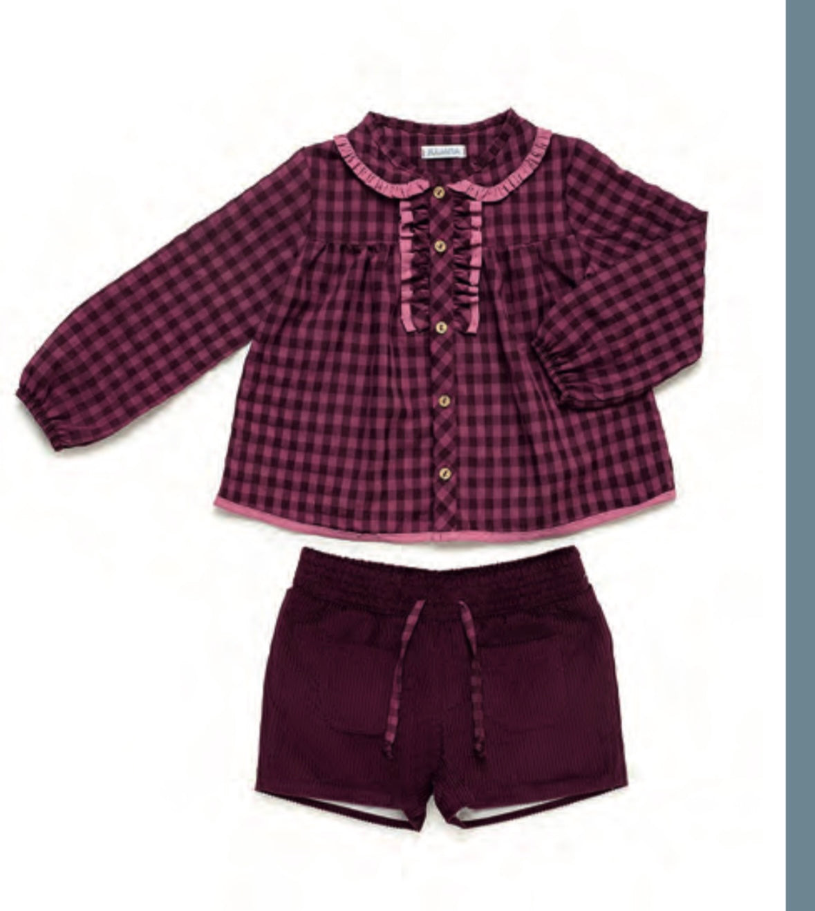 Conjunto niña Granate