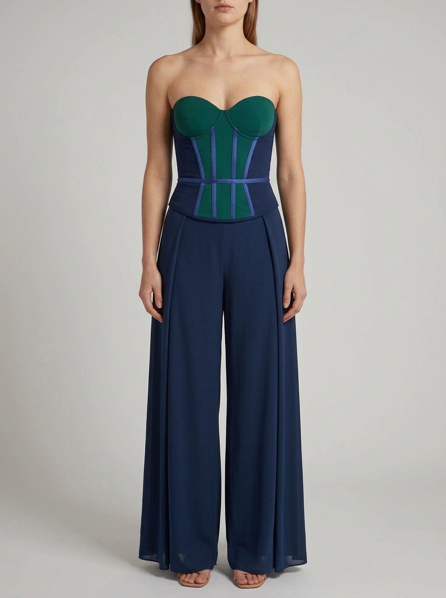 Ada Corset Azul-Verde