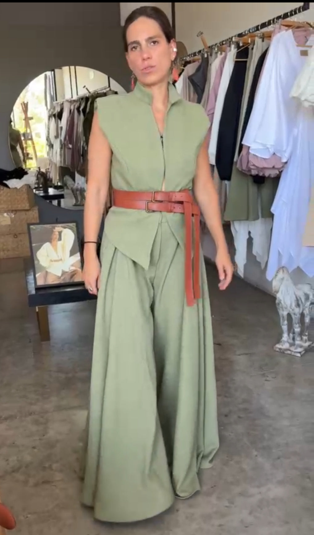 Conjunto japonés verde