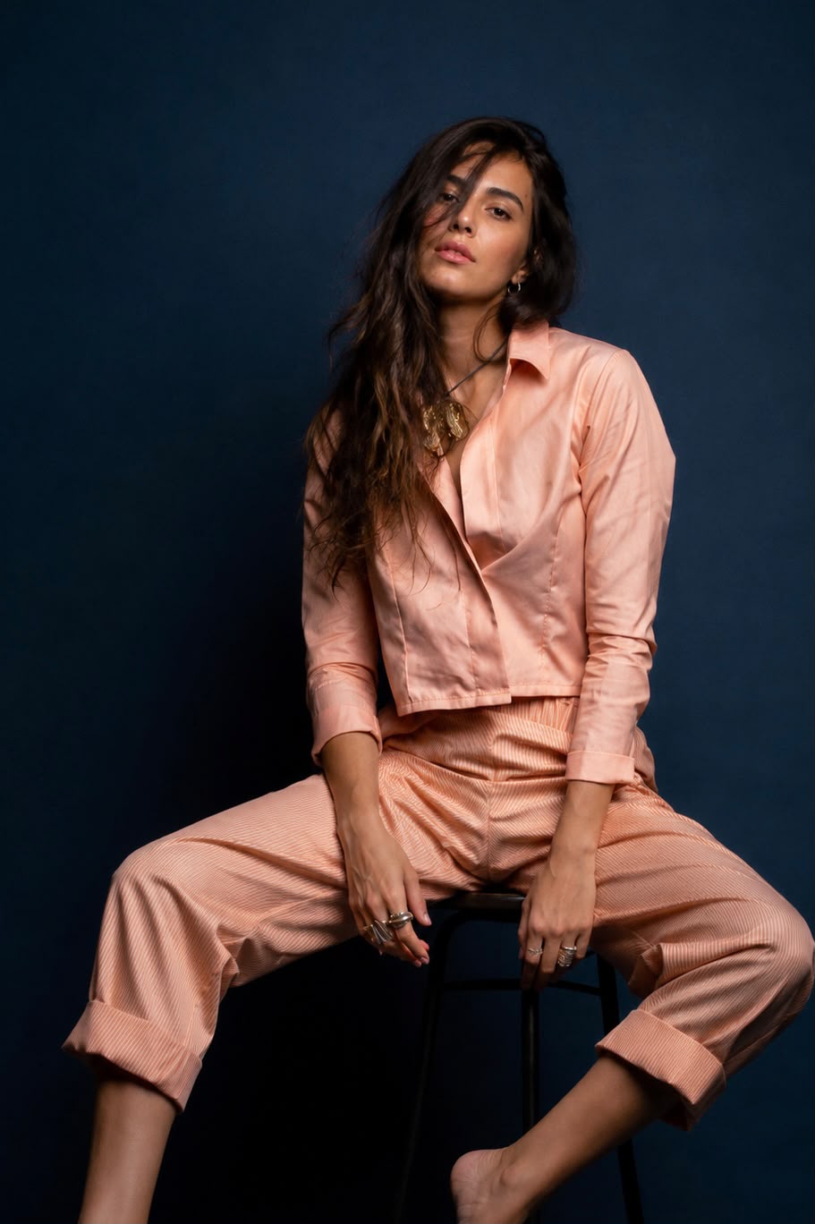 Camisa rayas naranja