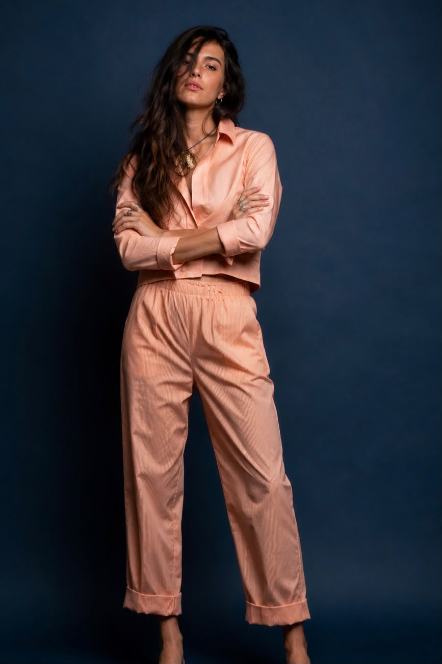 Camisa rayas naranja