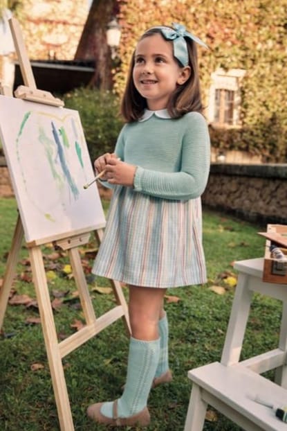 Vestido punto rayado