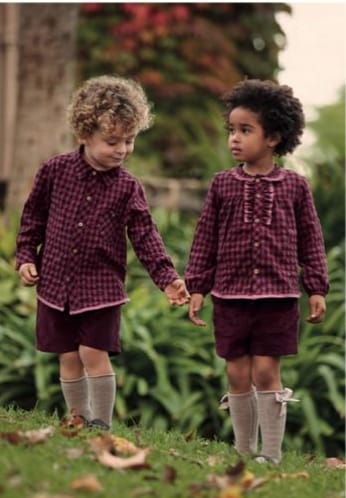 Conjunto niña Granate