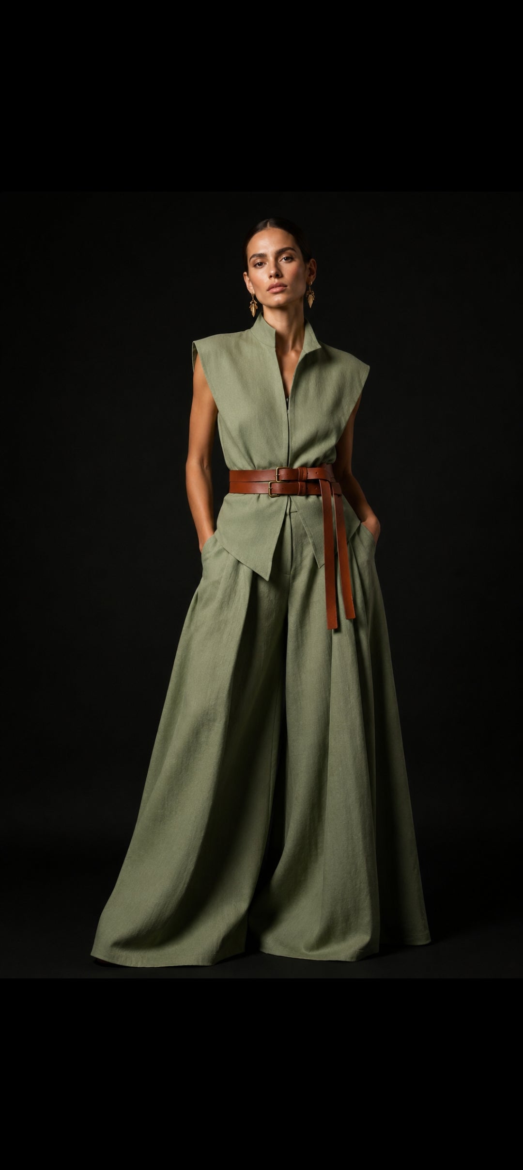Conjunto japonés verde
