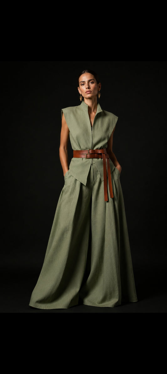Conjunto japonés verde