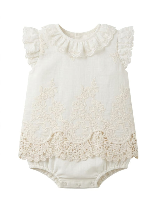 Pelele bebé bambula bordada