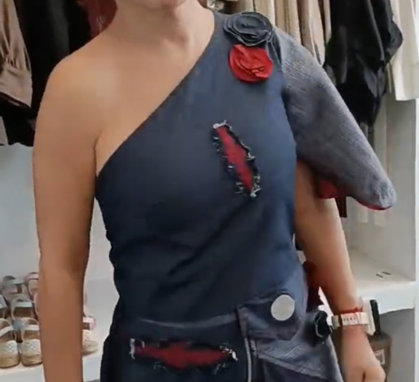 Blusa Perlana mezclilla