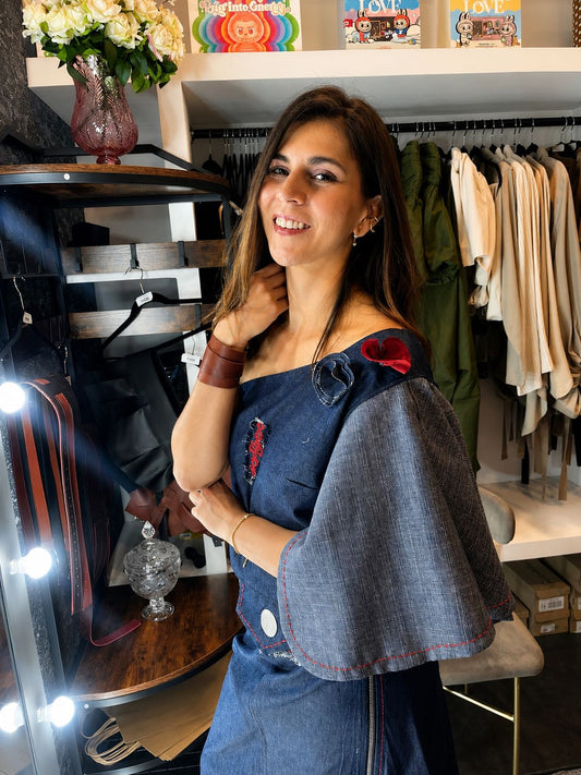 Blusa Perlana mezclilla