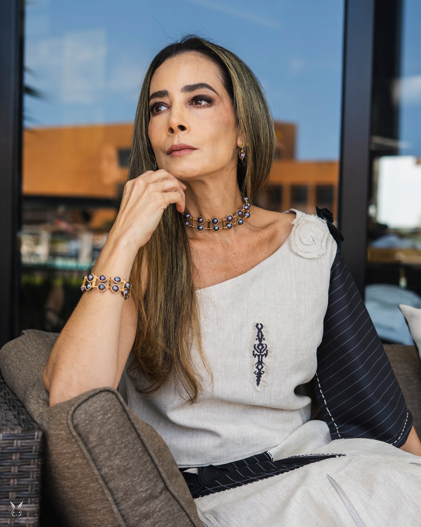 Blusa Perlana Lino natural