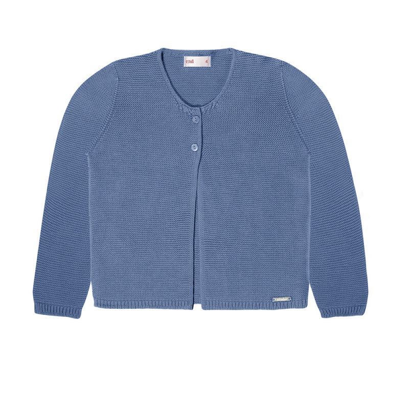 Suéter largo color azul francia